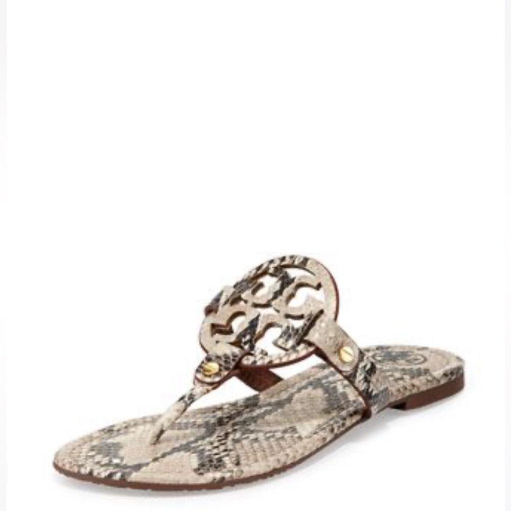 Tory Burch Snake Print Sandals